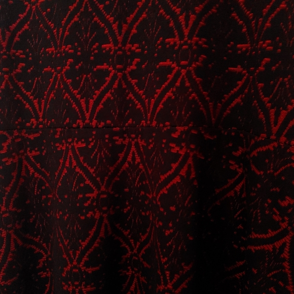 Kenzie Long Sleeve Red and Black Dress - Picture 4 of 8